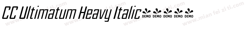CC Ultimatum Heavy Italic字体转换
